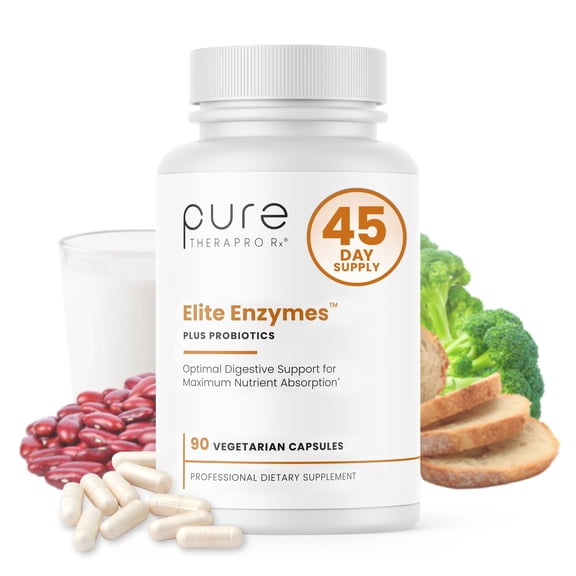 Pure TheraPro Rx Elite Enzymes Extra Strength Digestive Support, 90 Caps