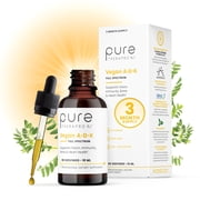 Pure Therapro Rx Vegan A-D-K Drops 10 Ml, Made in USA | 3 Month Supply | Vitamin A Palmitate, Liposomal Vitamin D3 Pureshine, Liposomal Vitamin K2 MK-4 & MK-7 Supports Immunity & Bone Health