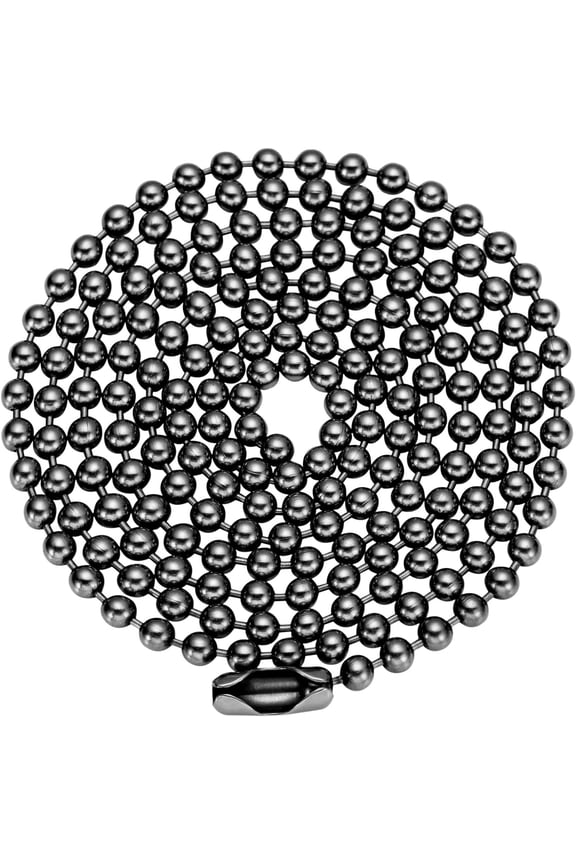 Pure Titanium Bead Ball Chain Necklace, Chain Adjustable with Package for Men and Women (2.4mm Bead-24in Length)
