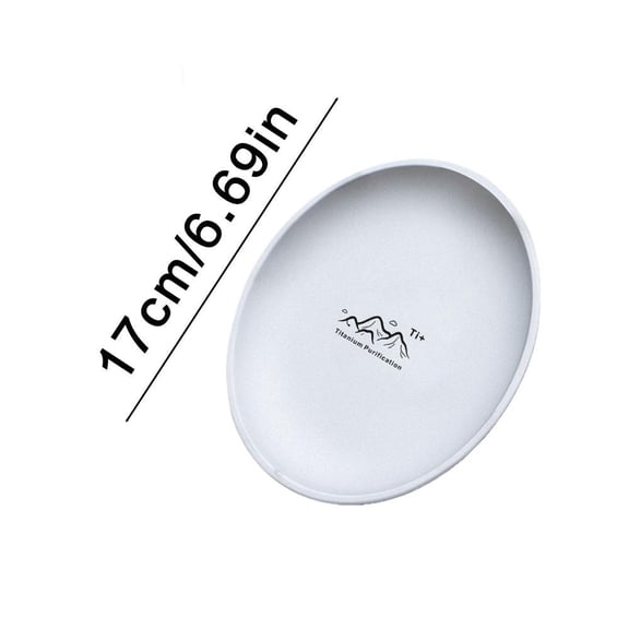 Pure Titanium Camping Plate Ultralight Titanium Dish, Outdoor Backpacking/Hiking Cookware for Picnic/Salad