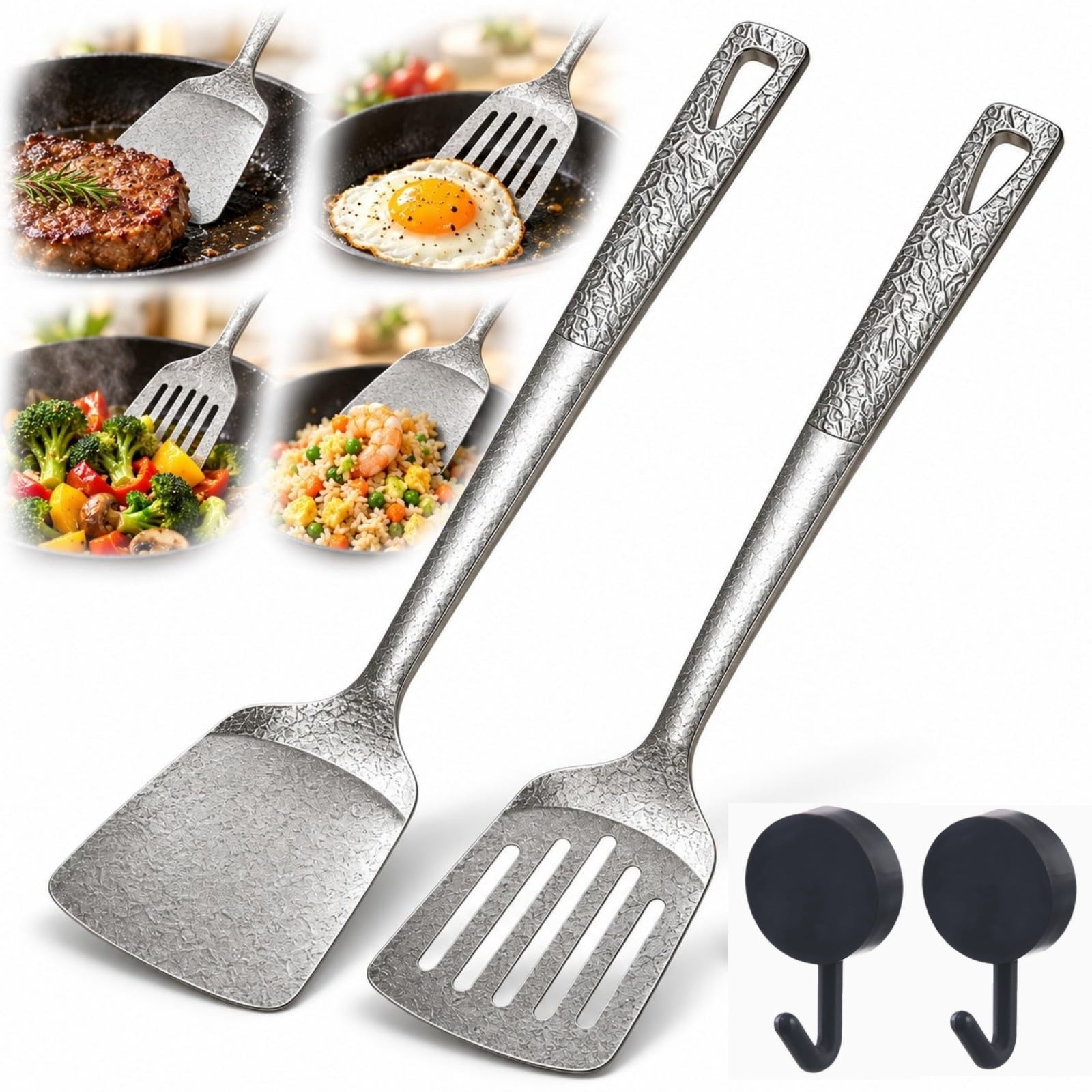Pure Titanium Cooking Utensil, 4-Piece Lightweight Kitchen Set with ...
