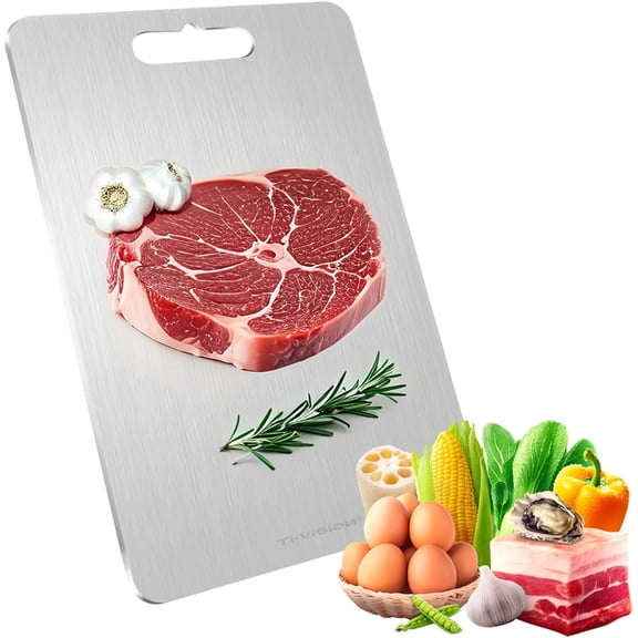 Pure Titanium Cutting Board for Kitchen Small Size Lightweight Odor & Stain Resistant Professional Chopping Board for Meat, Vegetables, Fruits 11x8inch