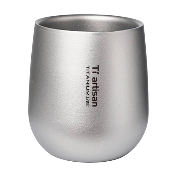 Pure Titanium Double Wall Vacuum Insulated Tumbler - Lightweight Metal Cup for Hot & Cold Beverages, Camping Hiking & Home Use (Ti Artisan, Multiple Sizes)