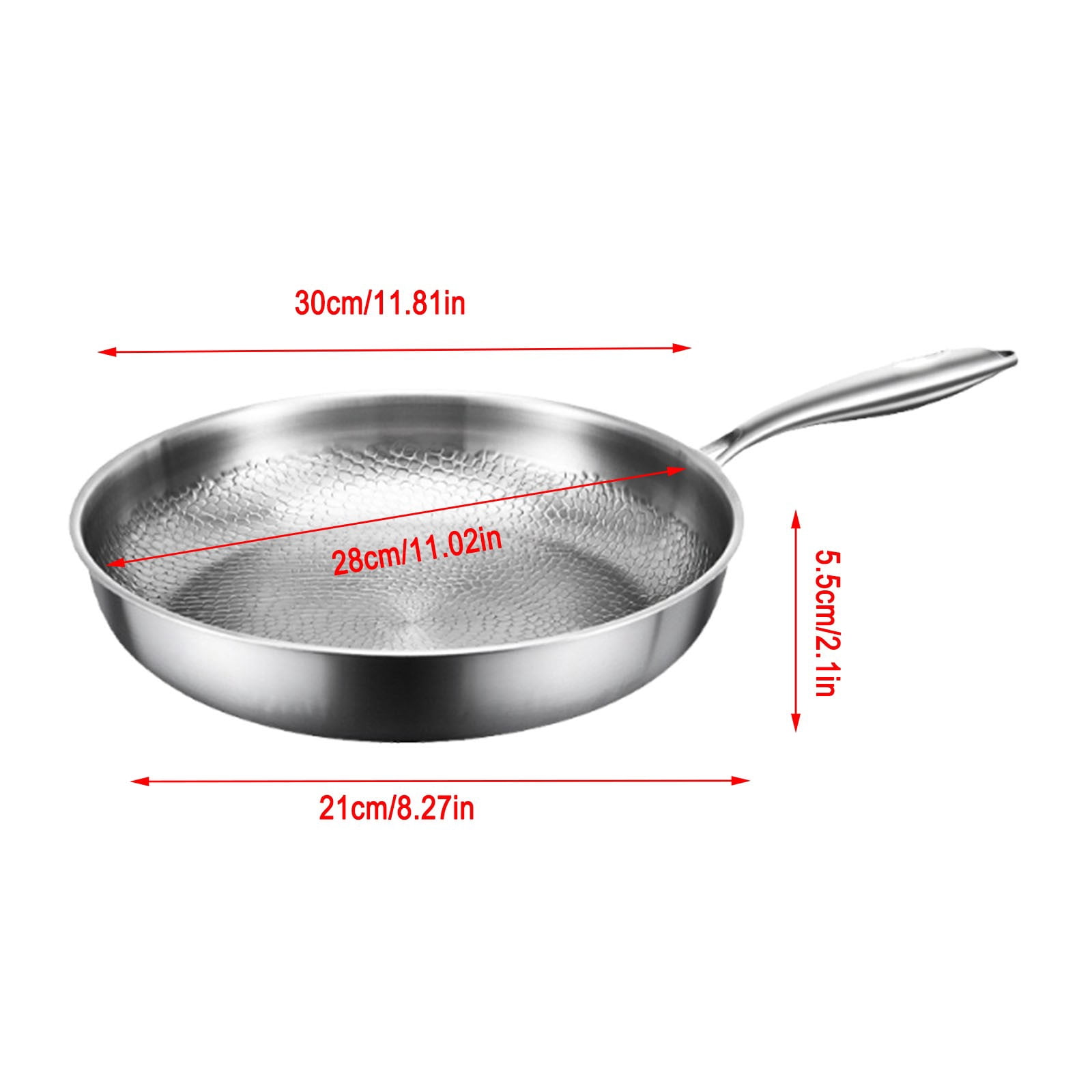 Pure Titanium Frying Pan Uncoated Nonstick Induction Safe Lid Cookware ...