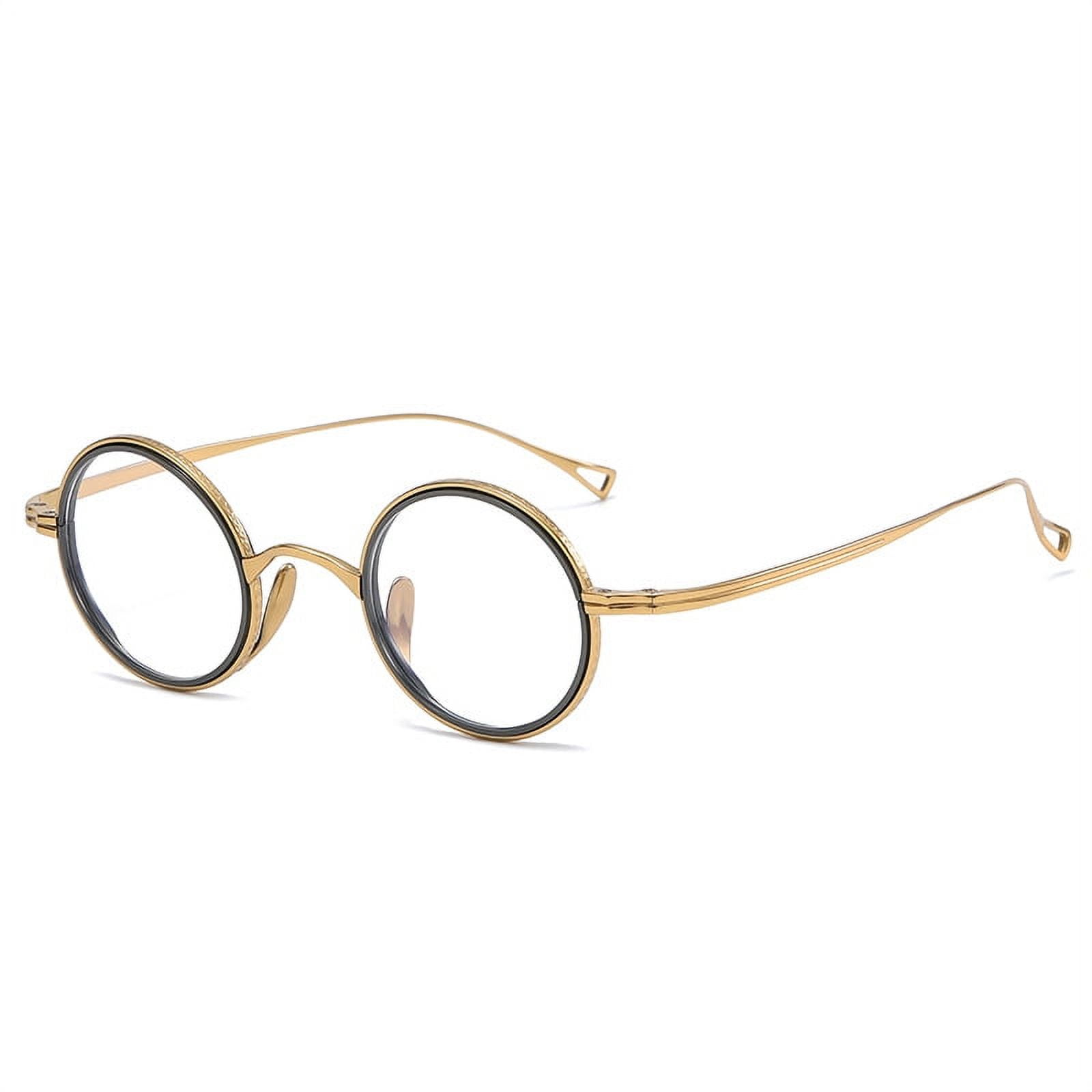 Pure Titanium Glasses Frames Lightweight Round Retro Eyeglasses Frames
