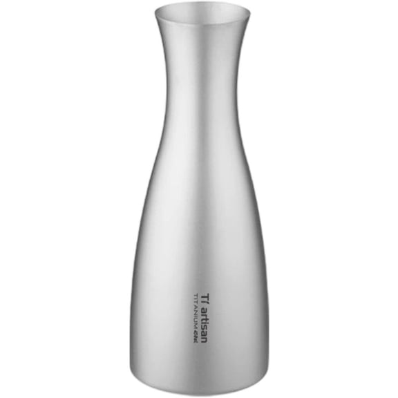 Pure Titanium Japanese Styles Sake Bottle Titanium Water Bottle Wine Pot 450ml Outdoor Camping Portable Flagon Hip Flask Wine Cup Drinkware