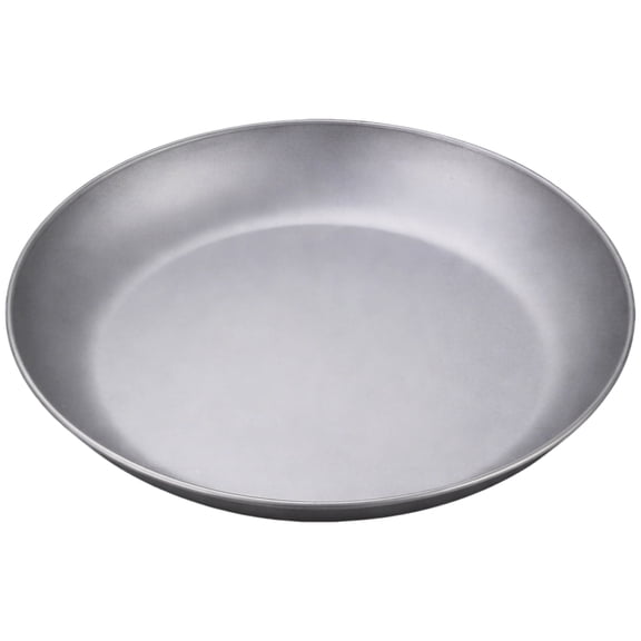 Pure Titanium Plate, 7.7 in / 19.5 cm Lightweight Long-Lasting Camping Hiking Kitchen Plate, Anti-Rust Healthy Dinnerware, Deep Round Food Plate, Easy-to-Clean Outdoor Titanium Backpacking Plate