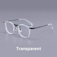 Pure Titanium Rectangular Frame Eyeglasses Man Business Style Acetate Square Myopia Lenses