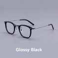 Pure Titanium Rectangular Frame Eyeglasses Man Business Style Acetate Square Myopia Lenses