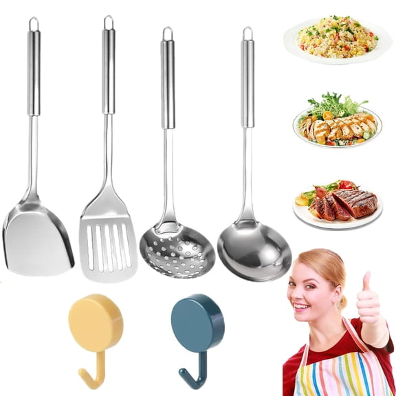 Pure Titanium Spatula, 2026 New Titanium Kitchen Cooking Utensils Set, Spatulas Set Cooking Shovel Wok Spatula Long Handle Shovel for Home Kitchen