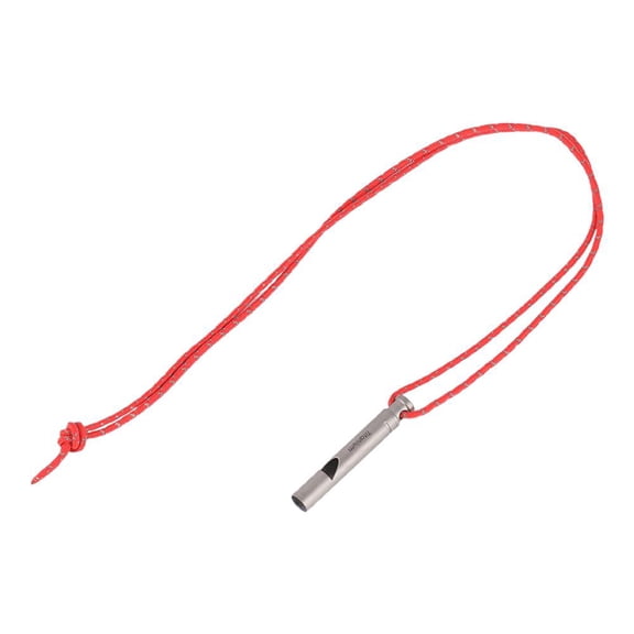 Pure Titanium Survival Whistle, Portable High Frequency Titanium Whistle for Outdoor Camping Bird Training Emergency Rescue