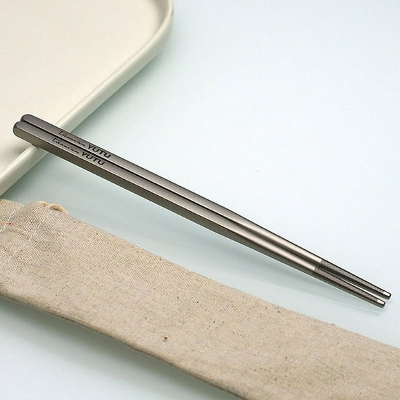 Pure Titanium Tableware Set Household Frosted Knife And Fork Spoon Chopsticks