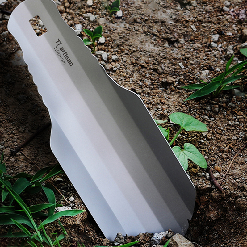 Pure Titanium Ultralight Backpacking Potty Trowel Outdoor Compact Poop