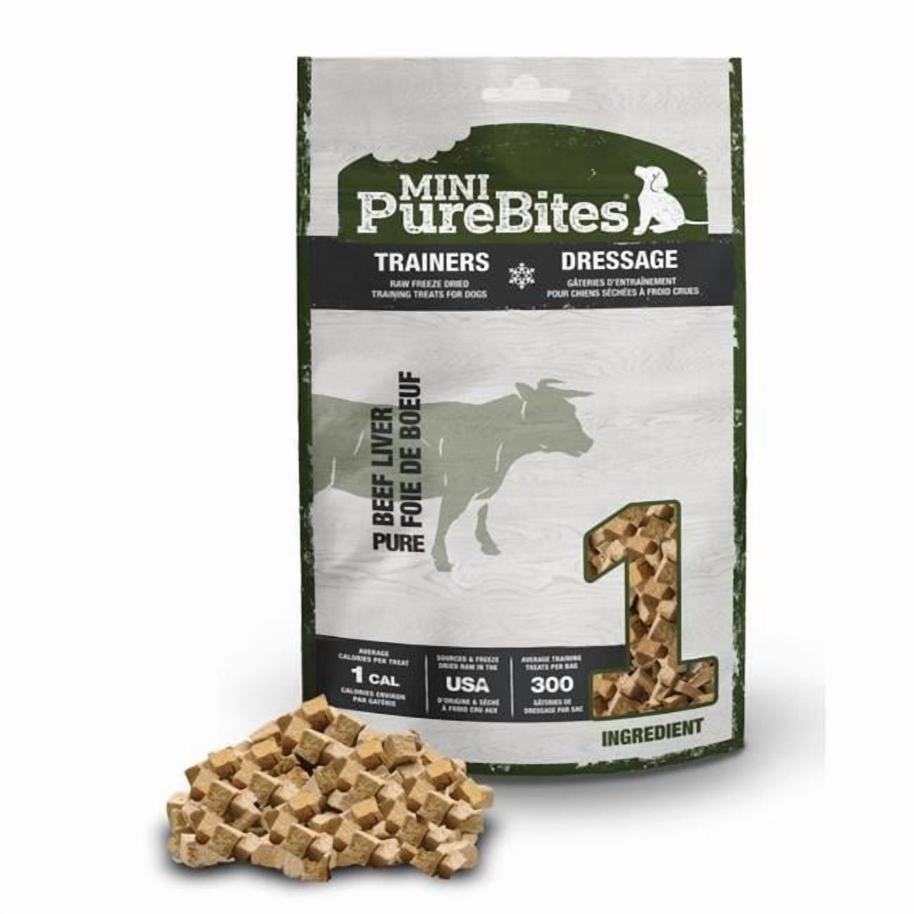 Pure Treats  3 oz Pure Bites Trainer Freeze Dried Beef Liver Mini Treats for Dogs