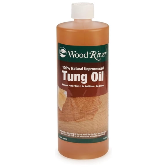 Pure Tung Oil - 1 Quart - Wood Finish & Protection - Natural Oil Wood Sealer - Furniture Polish - Interior Wood Stain - Woodcraft
