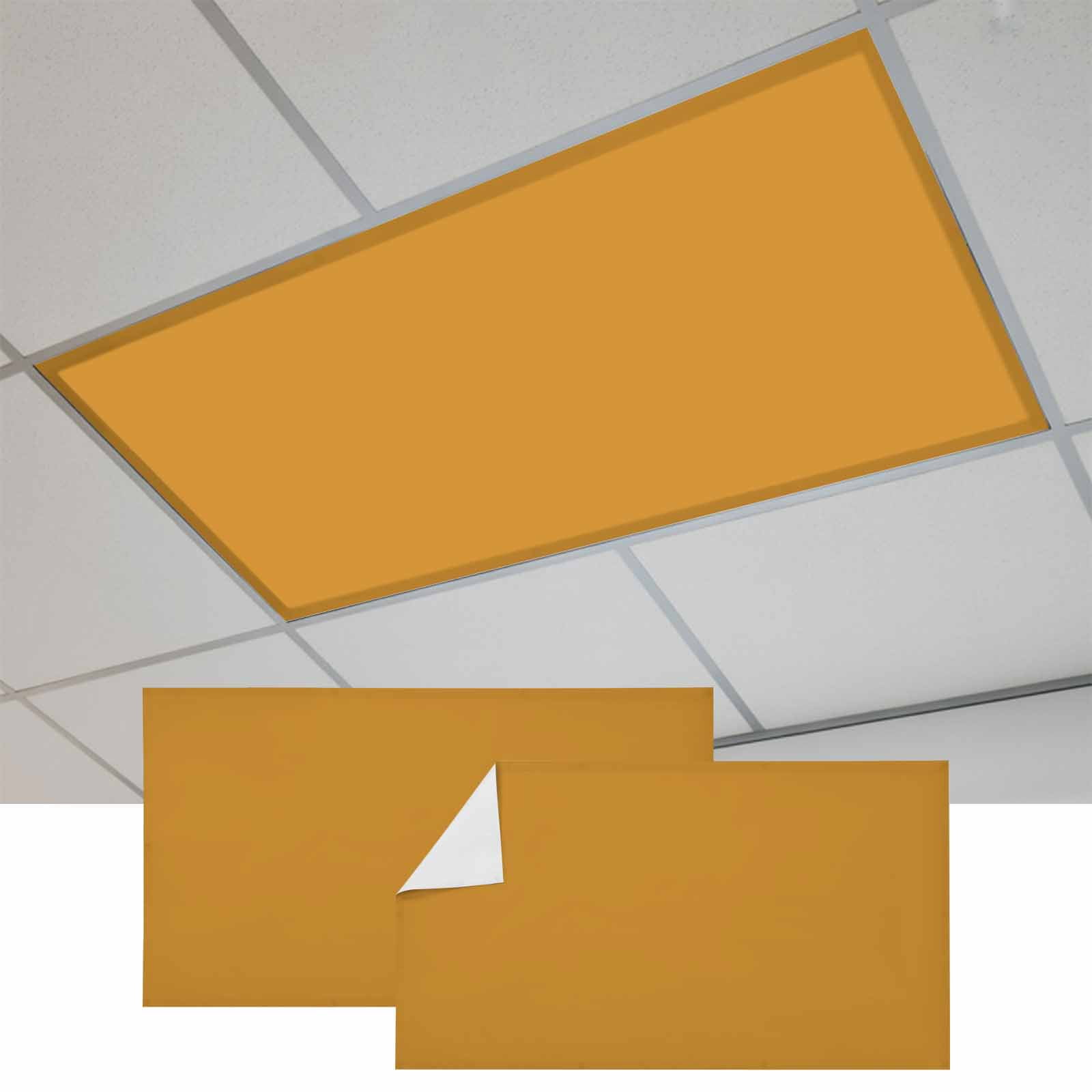 Tumeric Light Color Pure Turmeric Fluorescent Light Covers, Simple Solid Color Magnetic ...