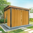 thumbnail image 1 of Pure Turmeric Outdoor Curtains for Patio Waterproof, Windproof Privacy Curtains with Weighted Bottom, Simple Solid Color Outside Drapes for Picnic Garage Backyard Cabana 54"x84" 1 Panel, 1 of 8
