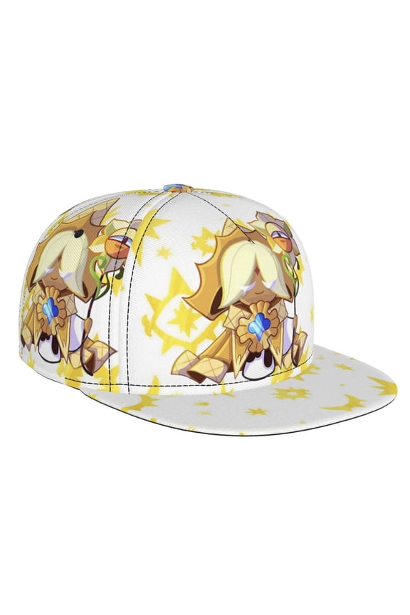 Pure Vanilla Cookie Run Brim Bill Baseball Cap Adjustable Snapback Hat Hip Hop Dad Caps Men Women