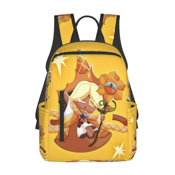 Pure Vanilla Cookie Run Casual Backpacks Lightweight Backpack Shoulder Bag Camping Travel Daypack Bookbag