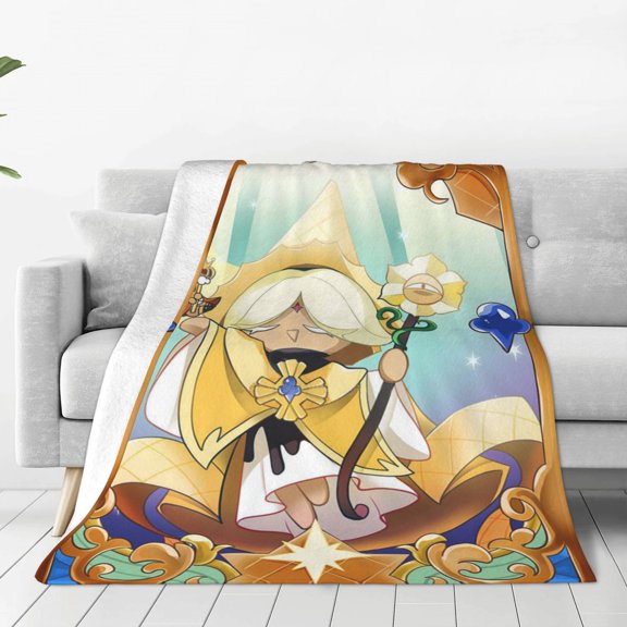 Pure Vanilla Cookie Soft Micro Fleece Blanket Throw Lightweight Flannel Blankets for Bed Couch Sofa