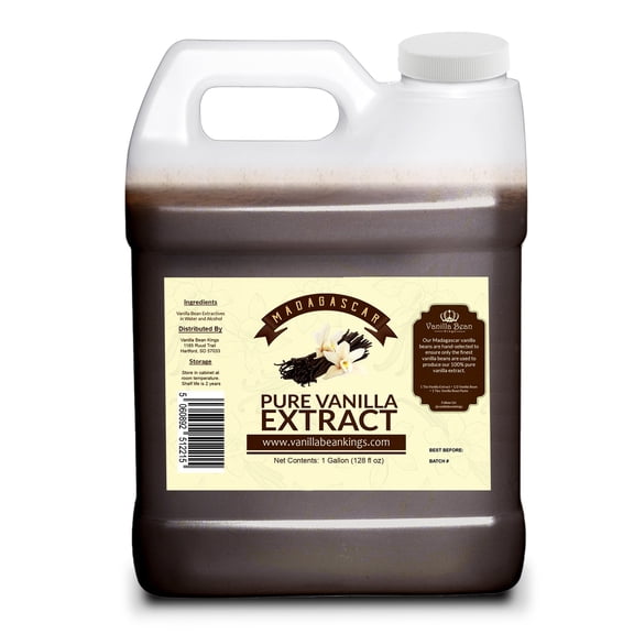 Organic Vanilla Extract - Made with Madagascar Vanilla Beans  For Baking, Desserts, Home Cooking and Chefs - 10 GALLONS