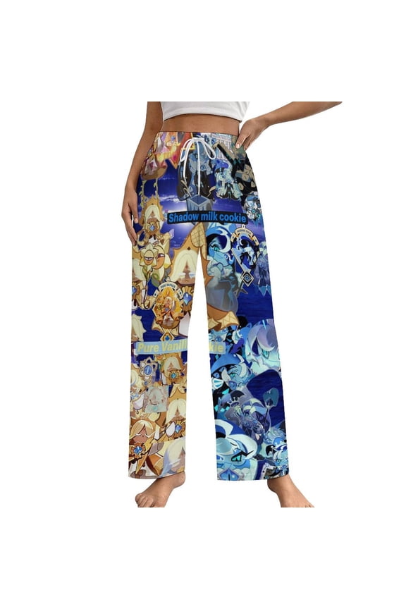 Pure Vanilla Shadow Milk Cookie Home Pajamas Long Pants Ladies Pjs Sleepwear Pant Pajama Women