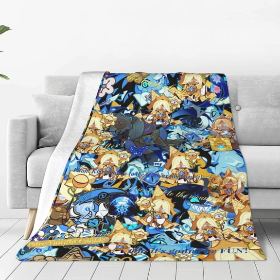 Pure Vanilla Shadow Milk Cookie Soft Micro Fleece Blanket Throw Lightweight Flannel Blankets for Bed Couch Sofa