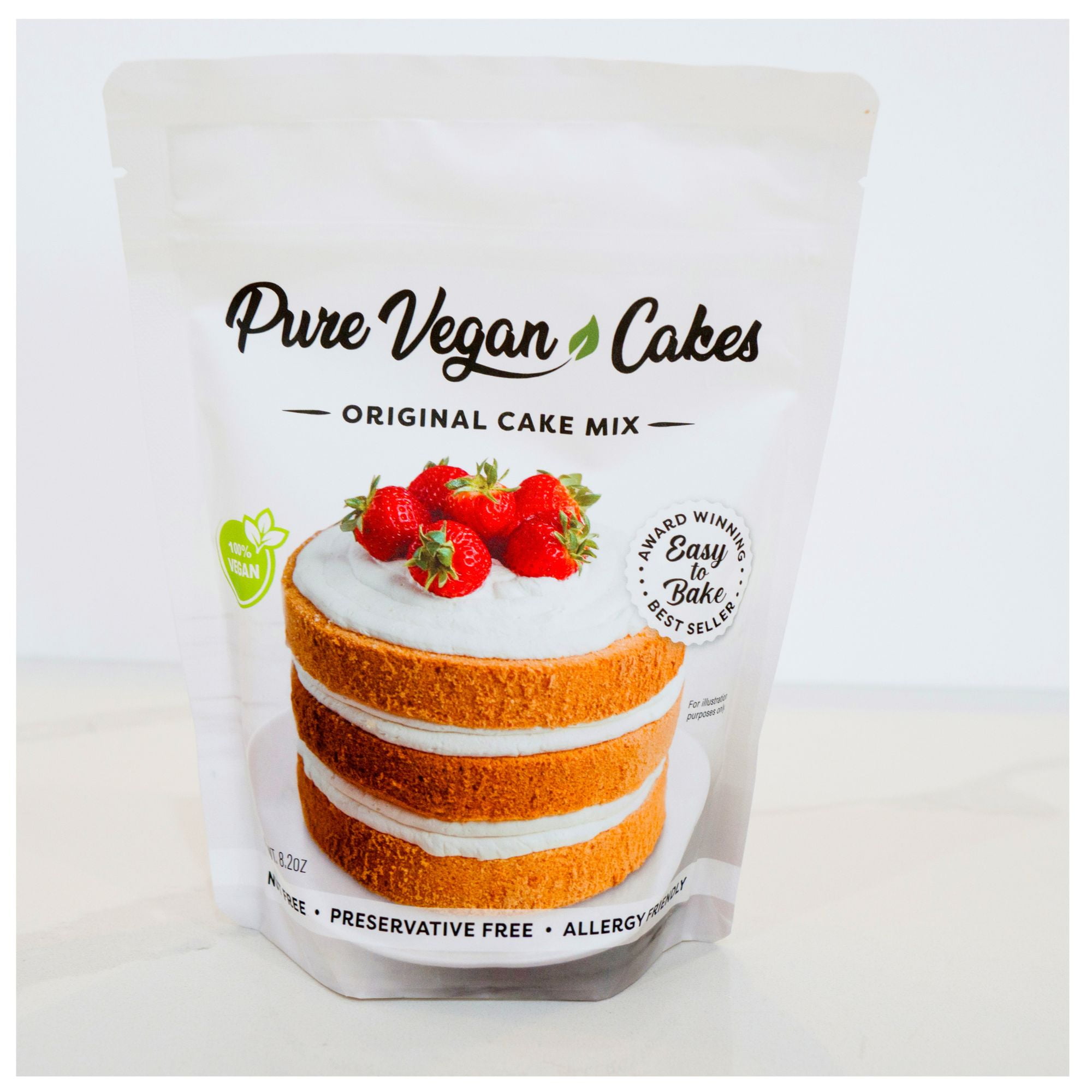 Pure Vegan Cakes Award Winning Original Cake Mix, Preservative Free