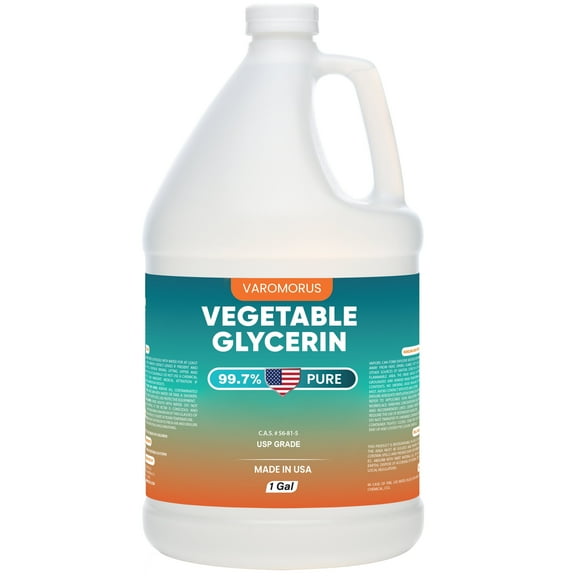 Pure Vegetable Glycerin  USP Grade Glycerin for Skincare, Haircare & DIY Beauty  Natural Humectant & Moisturizer  Glycerol for Soap Making, Cosmetics, and Crafts 1 GAL