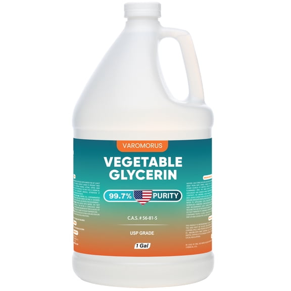 Varomorus Pure Vegetable Glycerin  99.7% USP Grade  Soap Making, Skin Care, Hair Care & DIY Use  1 Gallon