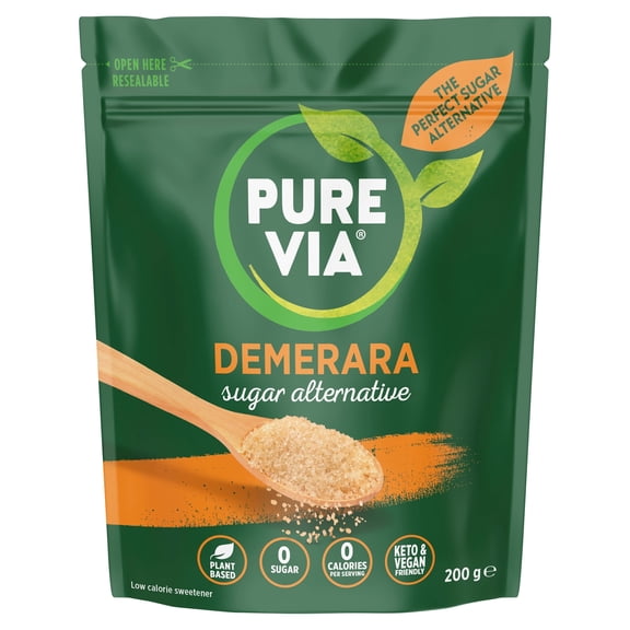 Pure Via Demerara Sugar Alternative 200g, Imported from Britain