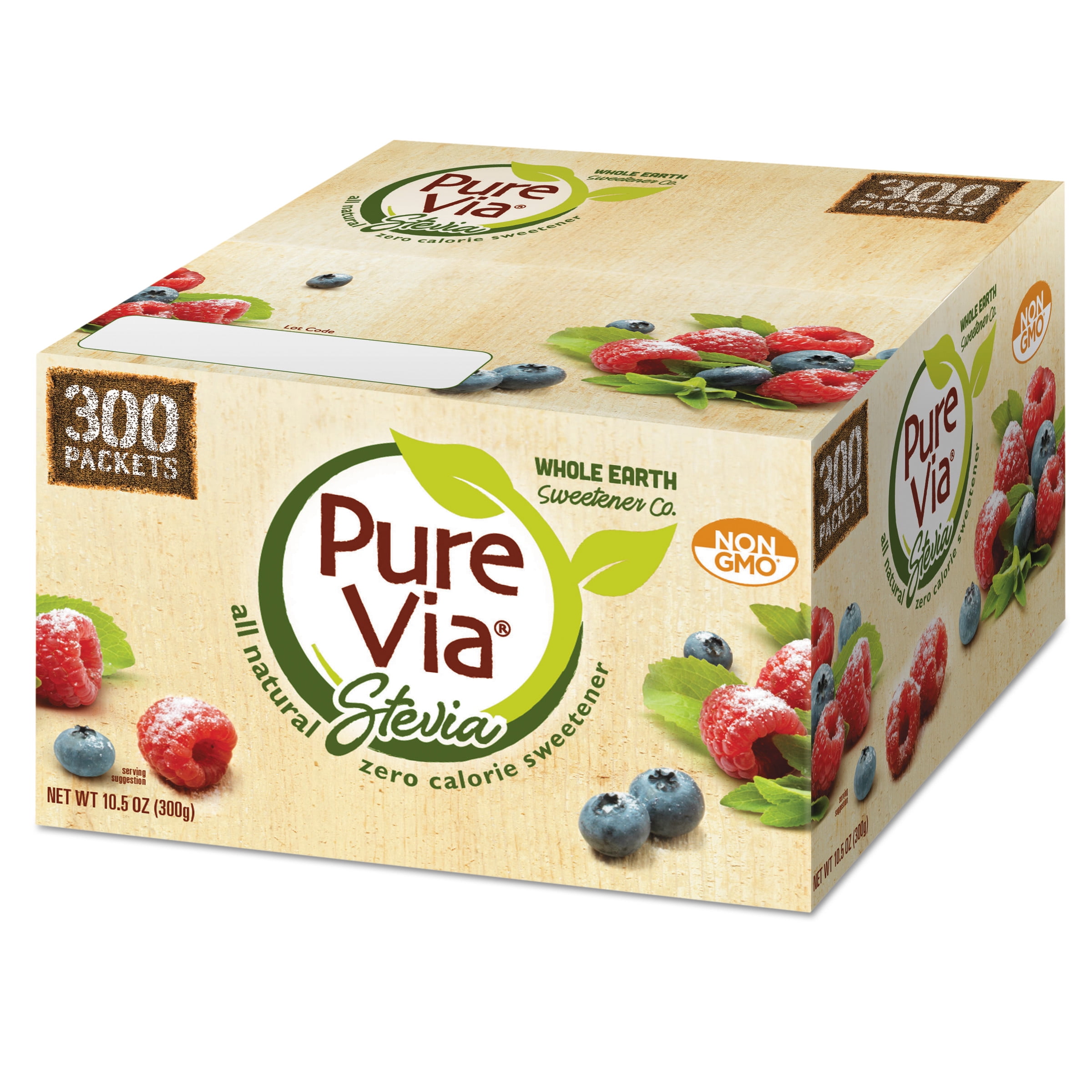 Pure Via Zero Calorie Sweetener, 300/Box