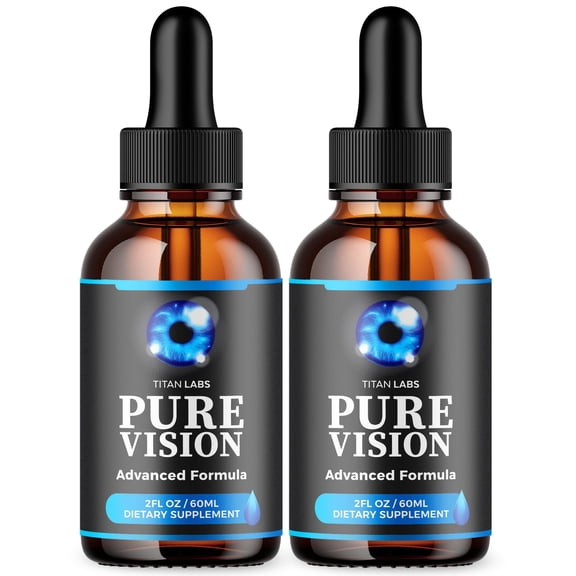 Pure Vision Vision Support Drops Advanced Formula Eye Health Supplement PureVision 60 Servings