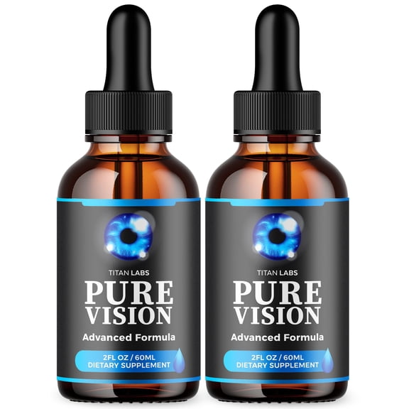 Pure Vision Vision Support Drops Advanced Formula Eye Health Supplement PureVision 60 Servings