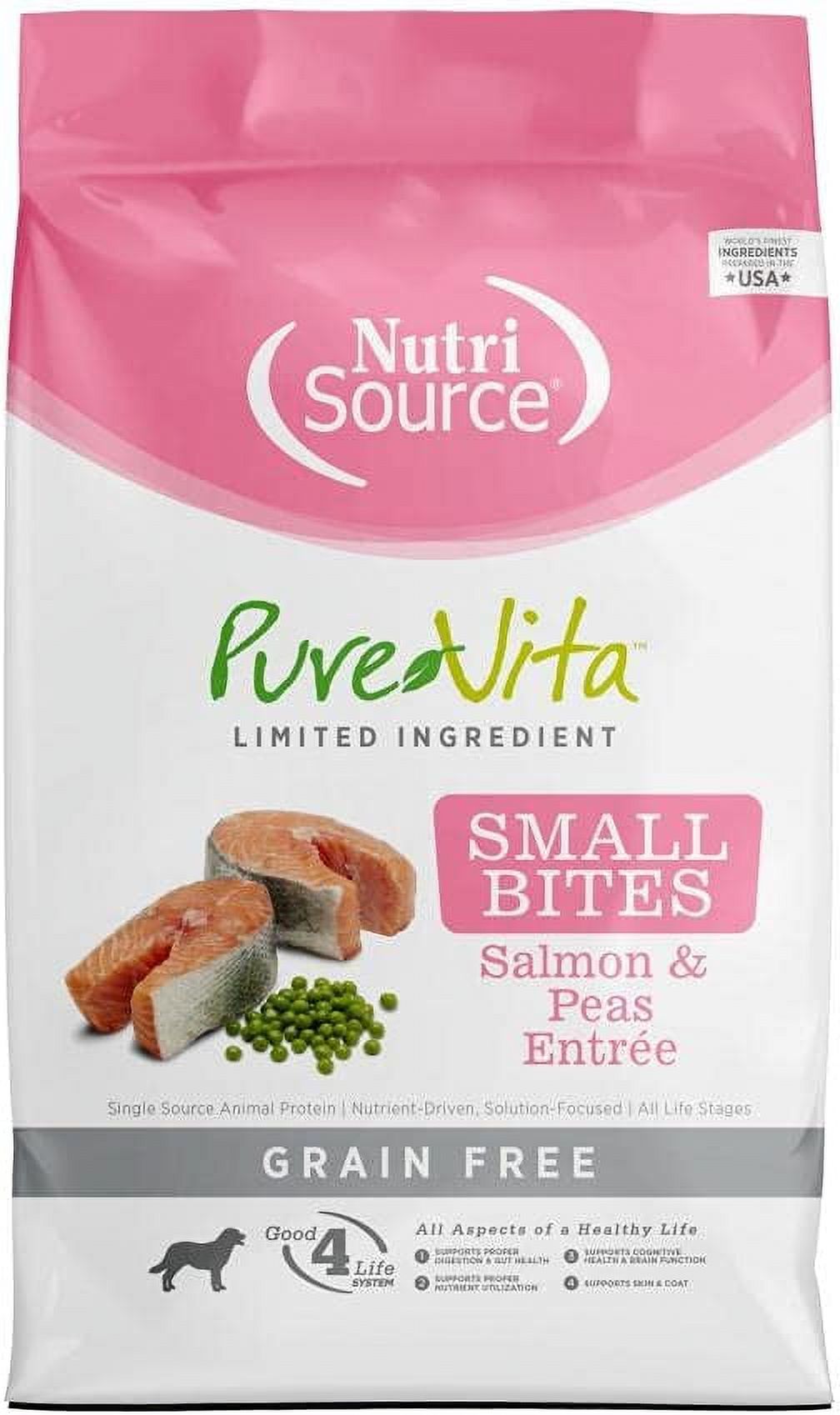 Pure Vita Limited Ingredient Grain Free Dry Dog Food, Small Bites