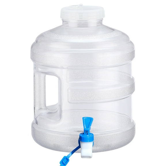 HBASD 3 gal Pure Water Bucket with Spigot - Large Capacity Water Tank for Camping, Portable Leakproof Jug with Handle (White)