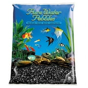 Pure Water Pebbles Aquarium Gravel - Jet Black [Aquarium, Aquarium Gravel Standard] 5 lbs 3.1-6.3 mm Grain