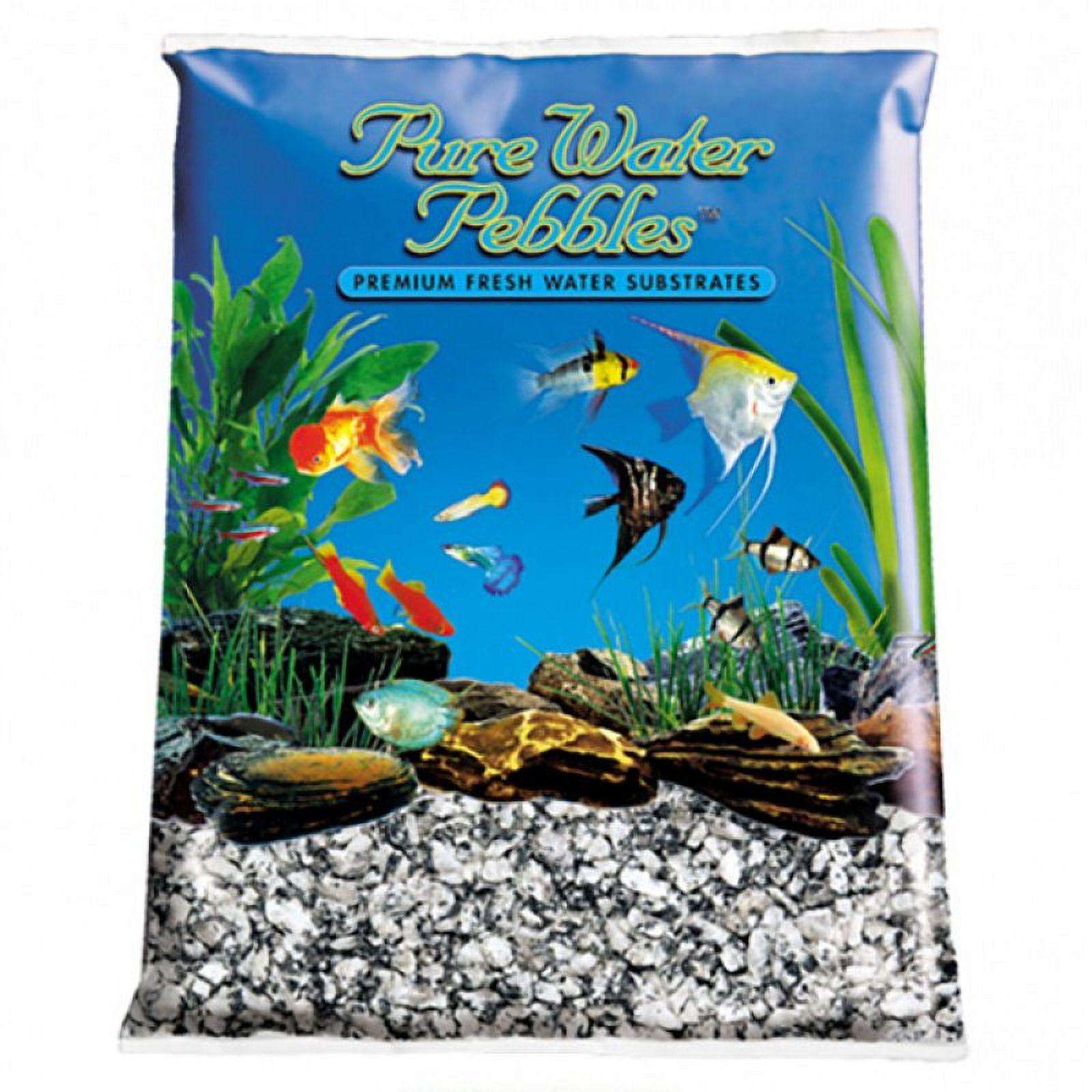 Pure Water Pebbles Aquarium Gravel Silver Mist [Aquarium Gravel and Sand, Pure Water Pebbles, Aquarium Supplies] 5 lb