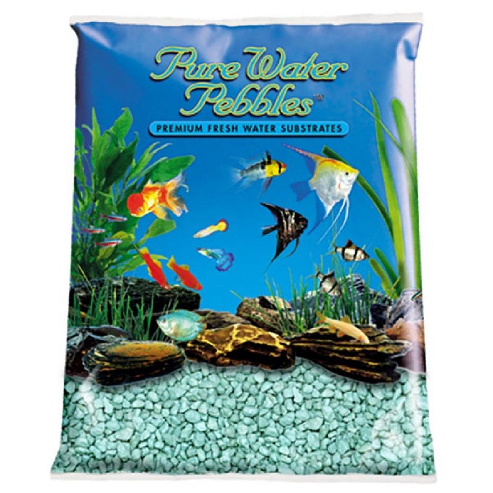 Pure Water Pebbles Aquarium Gravel Turquoise [Aquarium Gravel and Sand, Pure Water Pebbles, Aquarium Supplies] 5 lb