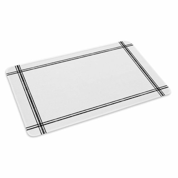 Pure White Doormat Outdoor Entrance 24"x36", Simple Solid Color Absorb Moisture Dirt Door Mats, Non-Slip Rubber Backing Floor Mats Indoor, Low-Profile Front Door Rugs