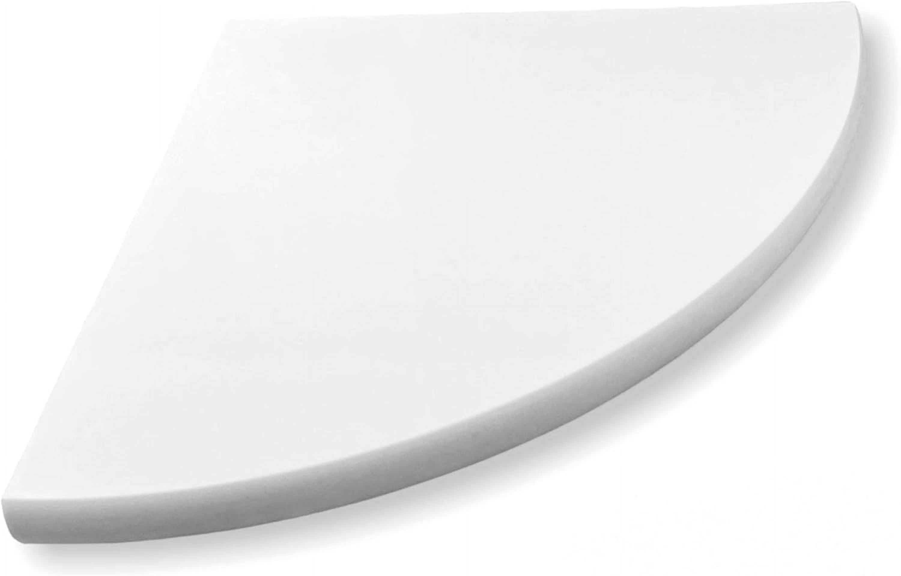 Pure White Engineered Marble Bathroom Shower Corner Shelf Polished 9X9