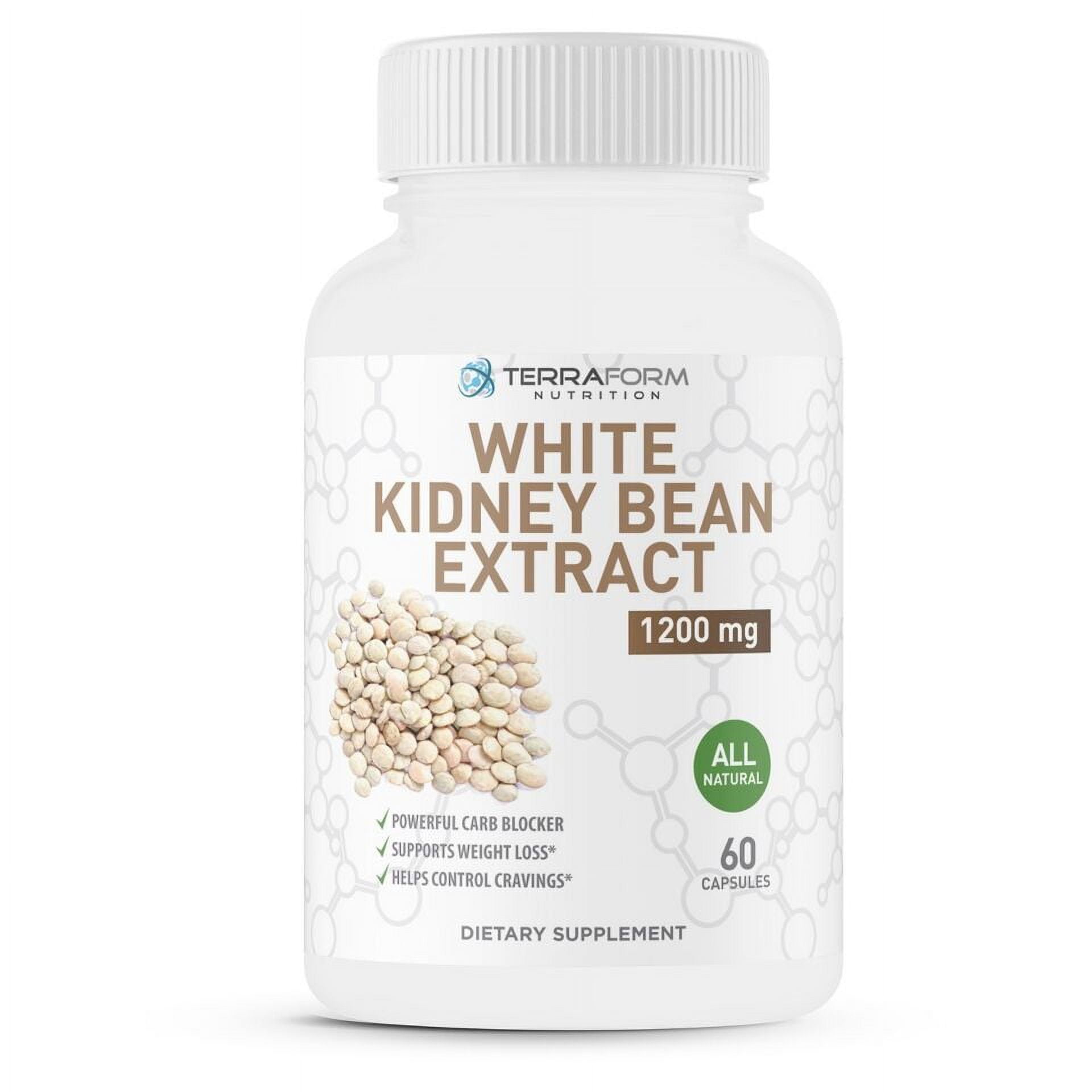 Pure White Kidney Bean Extract Nat Carb Blocker 1200mg 60 Capsules