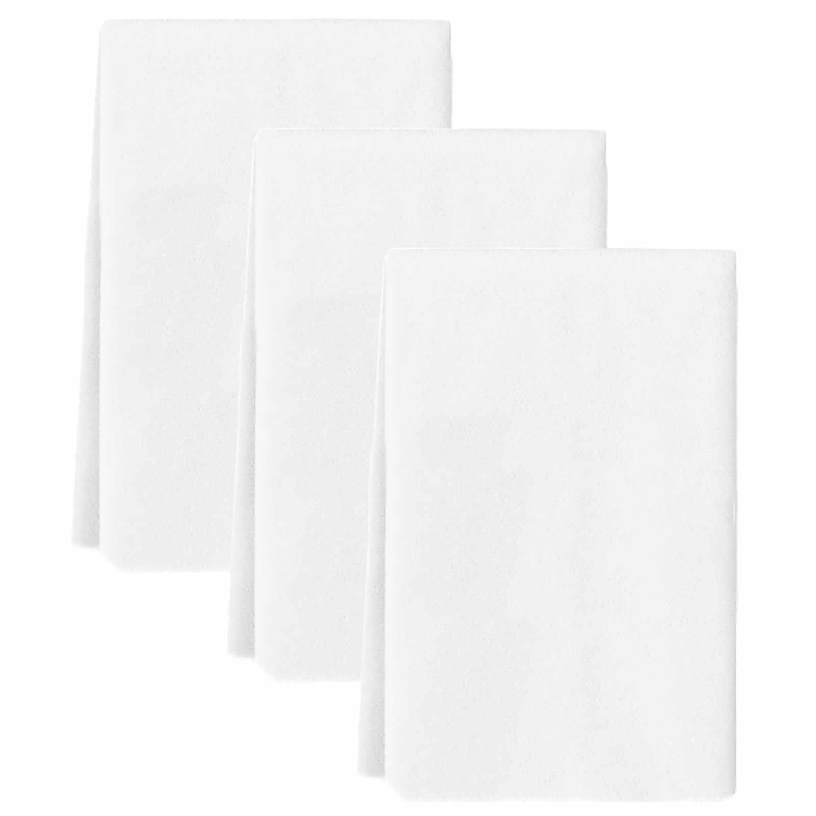 Pure White Kitchen Towels Set of 3, Simple Solid Color Soft Microfiber Dish Towels, Absorbent Quick-Dry Washable Dishcloths for Kitchen Cleaning, Drying Dishes, 18x28 Inches