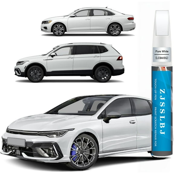 Pure White(LC9A/0Q) Touch Up Paint Compatible with Volkswagen, Car Paint Pen Scratch Repair Two-In-One Touch Up Paint, Premium Car Scratch Remover for Deep Scratches