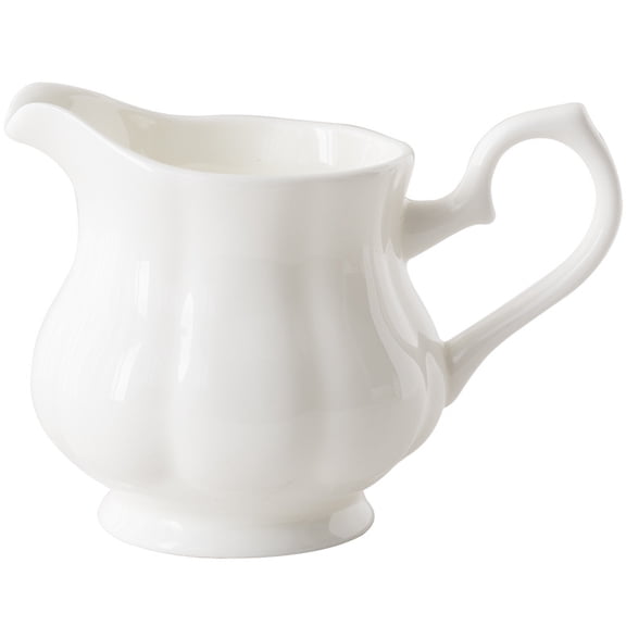 Pure White Retro British Style Ceramic Creamer Pot Creative Coffee Milk Cup Household Coffee Tableware