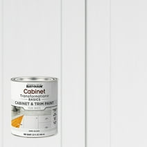Pure White, Rust-Oleum Transformations Semi-Gloss Cabinet & Trim Paint-372007, Quart