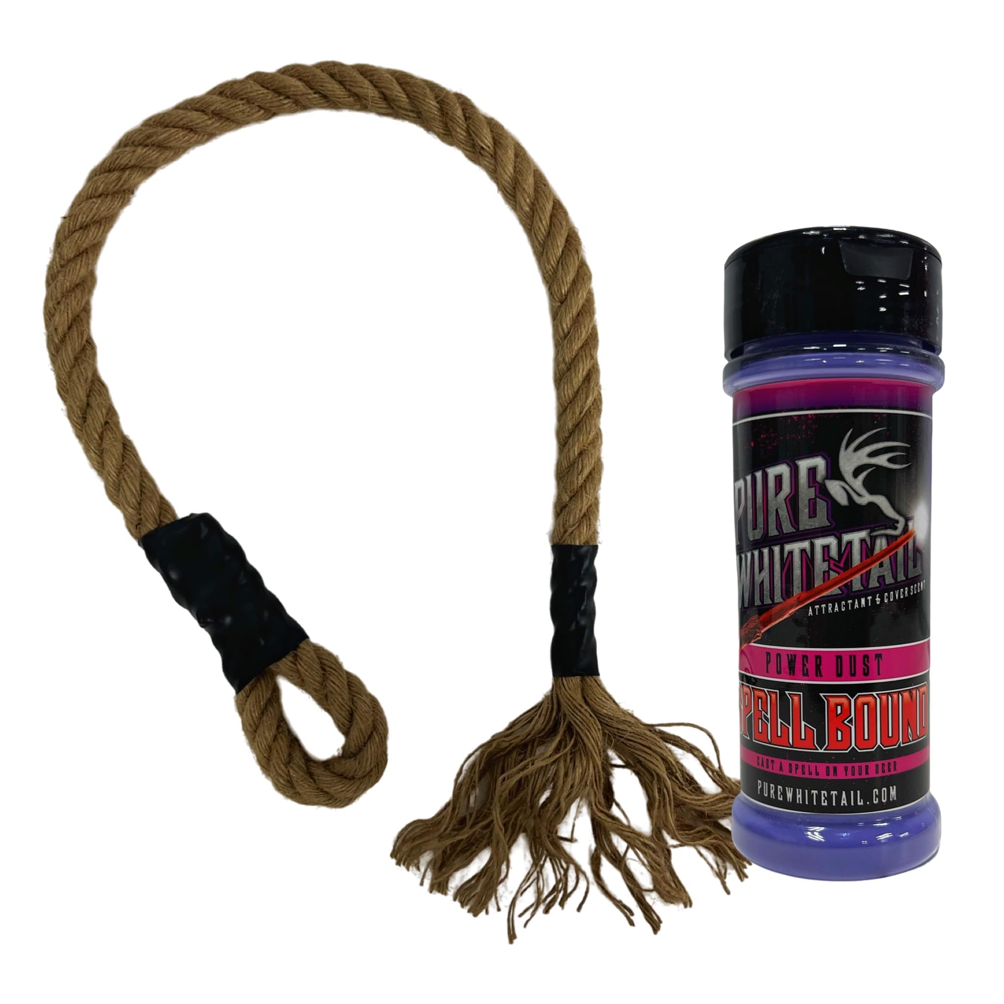 Pure Whitetail Hemp Scrape Rope, with Spell Bound Power Dust Mock