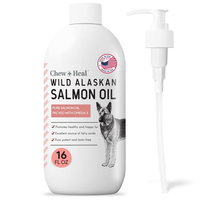 Pure Wild Alaskan Salmon YPF5 Oil for Dogs 16 oz. Pump Cap Bottle