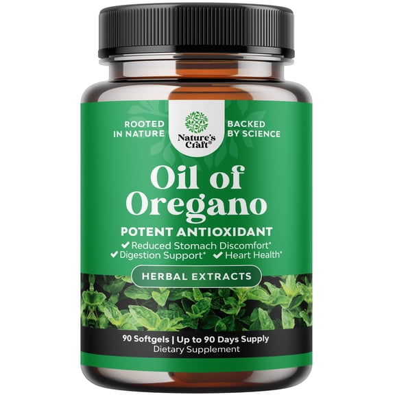 Wild Oil of Oregano Softgels - Gentle Detox for Immune Support - Concentrated Oregano Oil Softgels with Carvacrol 70% - Eases Digestion, Gut Balance & Cleanse Body - Trusted Herbal Supplements - 90 C