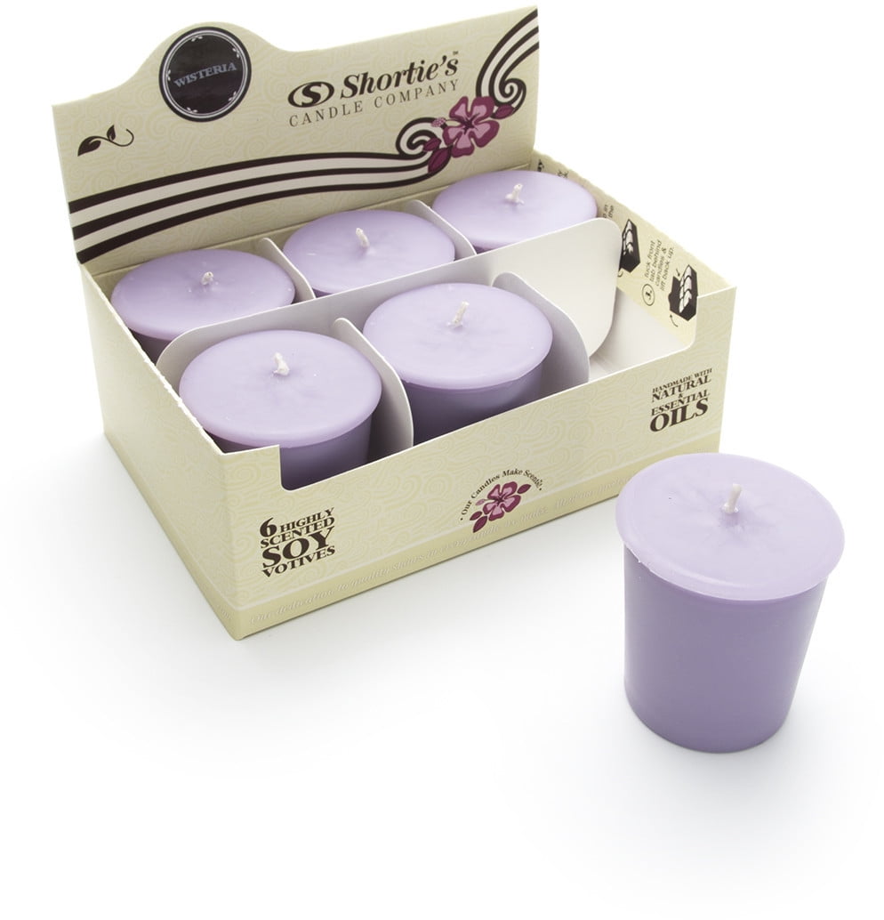 Pure Wisteria Soy Votive Candles - Scented with Essential & Natural ...